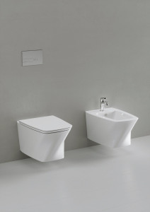 Керамическое подвесное биде с переливом