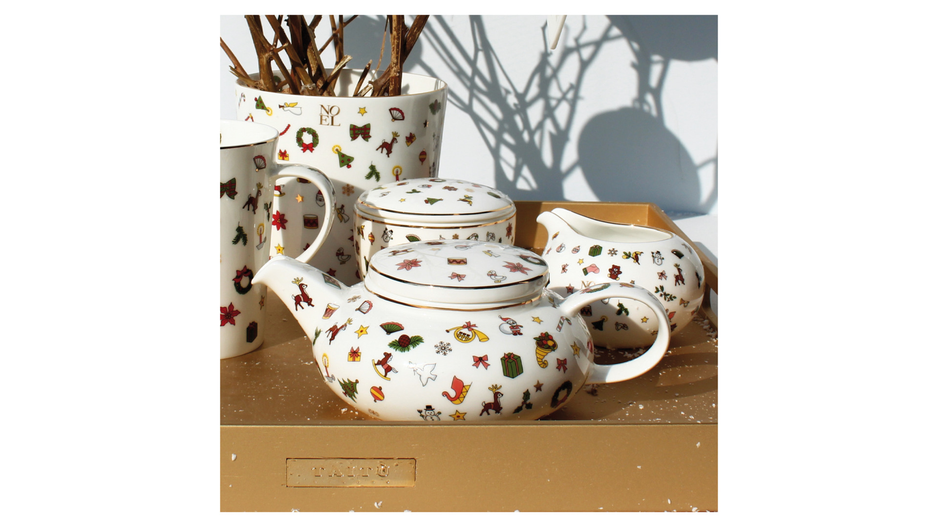 10668241 Taitu Сахарница Taitu "Новый год" 250мл Фарфор  - Вид №3