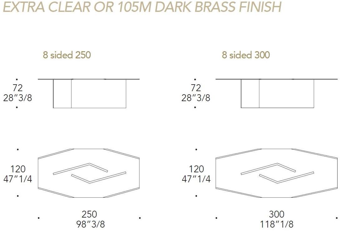 Reflex Восьмиугольный стол из особо прозрачного или окрашенного стекла Cubitum sun-id-1451209 - Вид №6