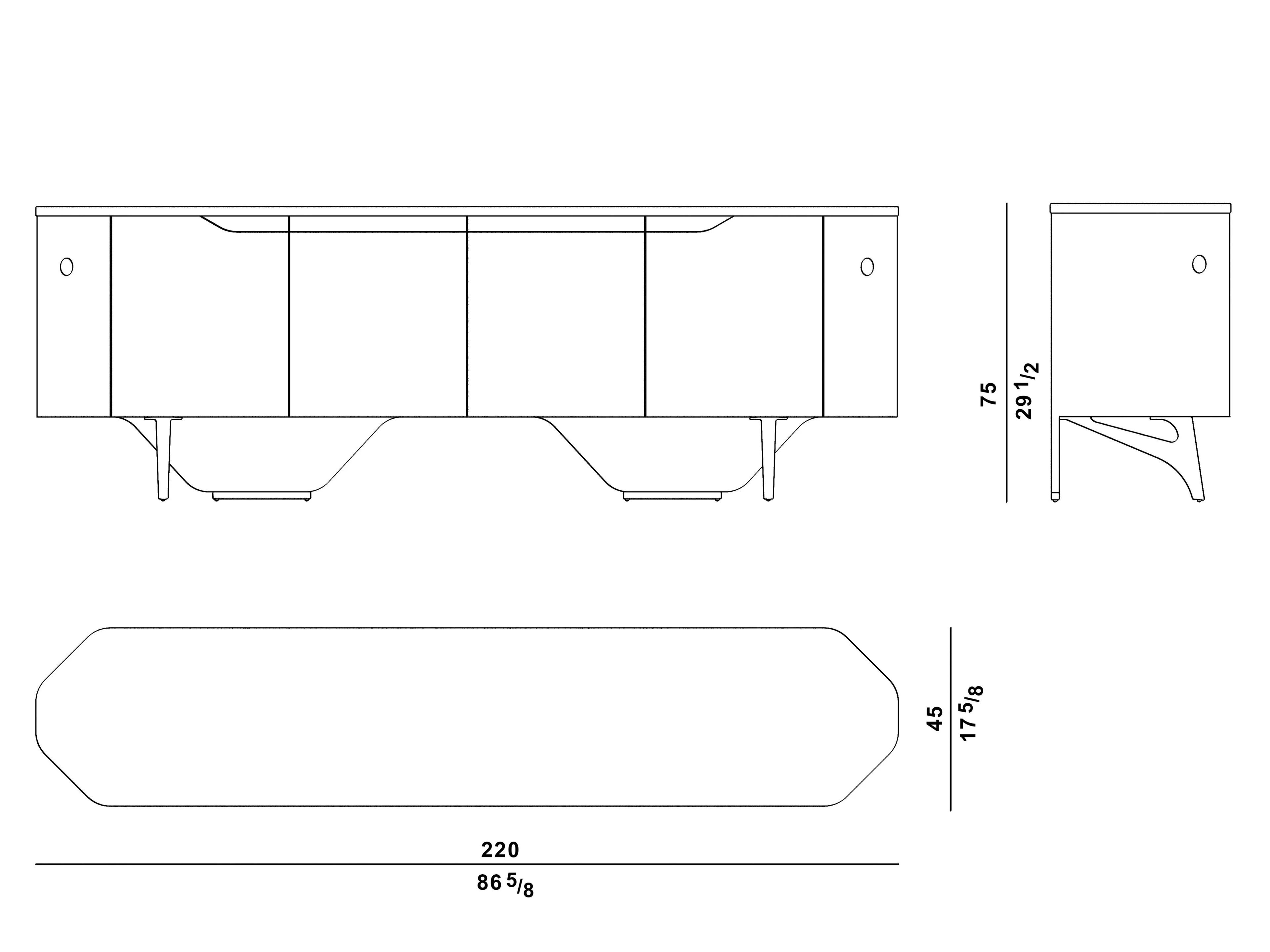 Мадия из ореха Каналетто и мраморная вершина 29 MILANO Ground ARCH-00029207 - Вид №2