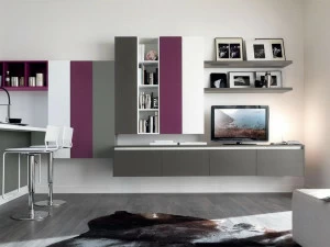 Cucine Lube Модульная лакированная стенка для хранения Essenza