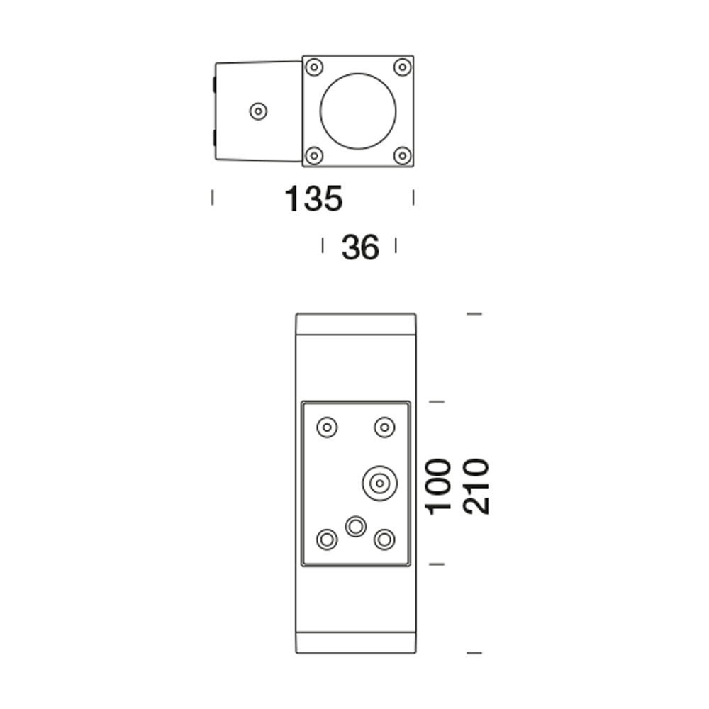 8439165 Подсветка стены Platek TETRA 75 Applique  TETRA 75 Wall lamp - 6 LED 4000K 12° / 44° (2 lights)  - Вид №6