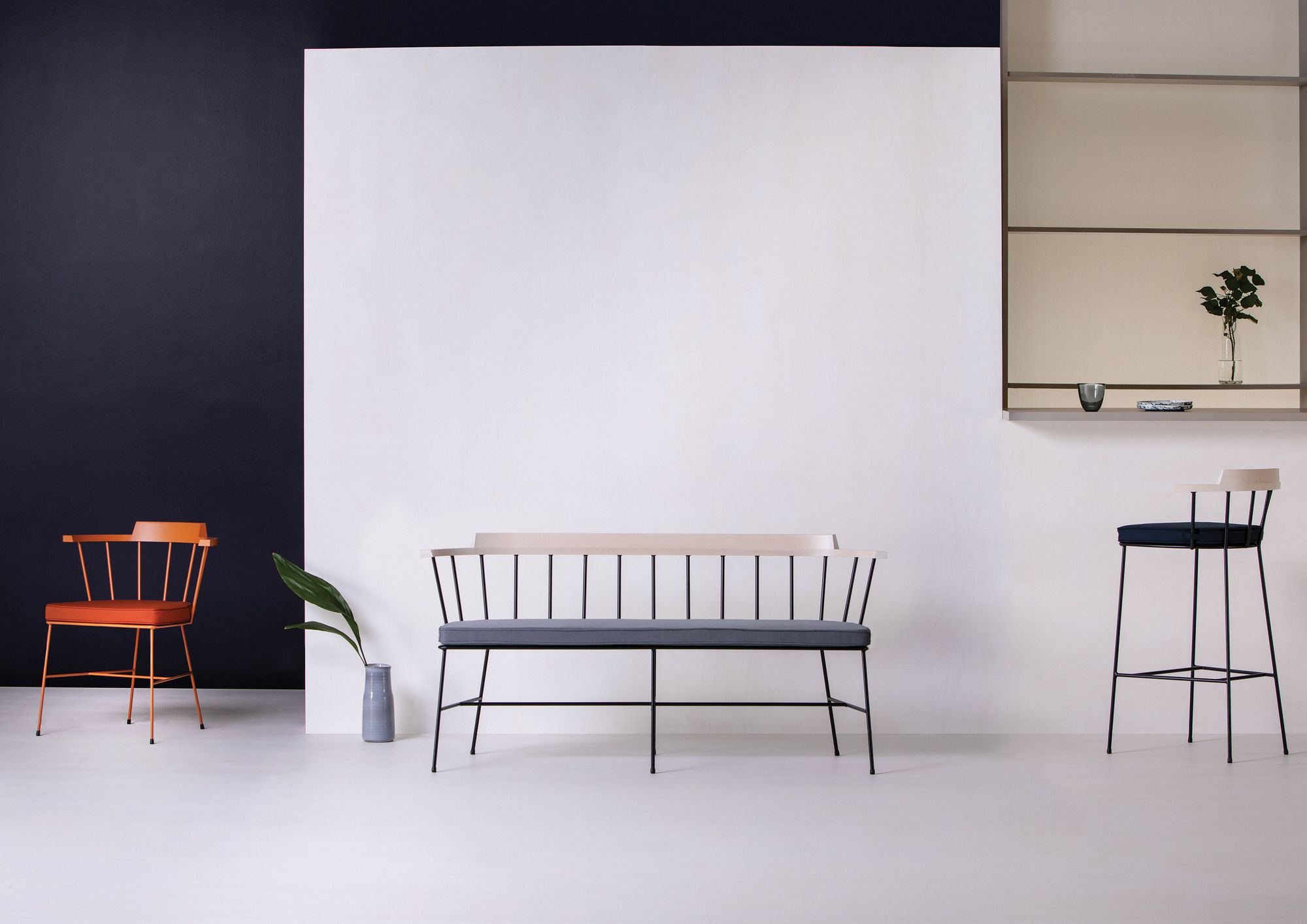 Стальной стул с порошковым покрытием с подлокотниками Vergés Mim ARCH-00142955 - Вид №6