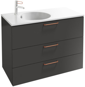 EB2534-R7-N18 Тумба под столешницу 100 см, 3 ящика, бронзовая ручка JACOB DELAFON ODÉON RIVE GAUCHE