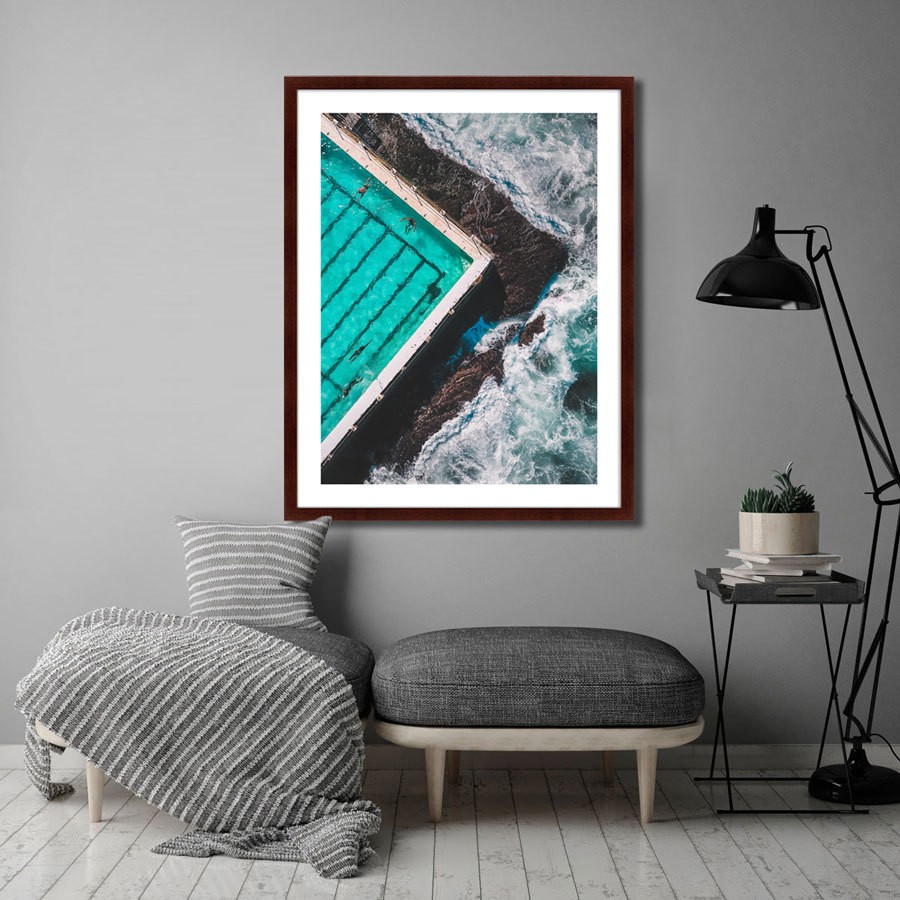 Арт-фотография в деревянной раме 78,5х100 см Bondi Beach, Australia, No 1 КАРТИНЫ В КВАРТИРУ  264818 Белый;голубой;разноцветный  - Вид №2