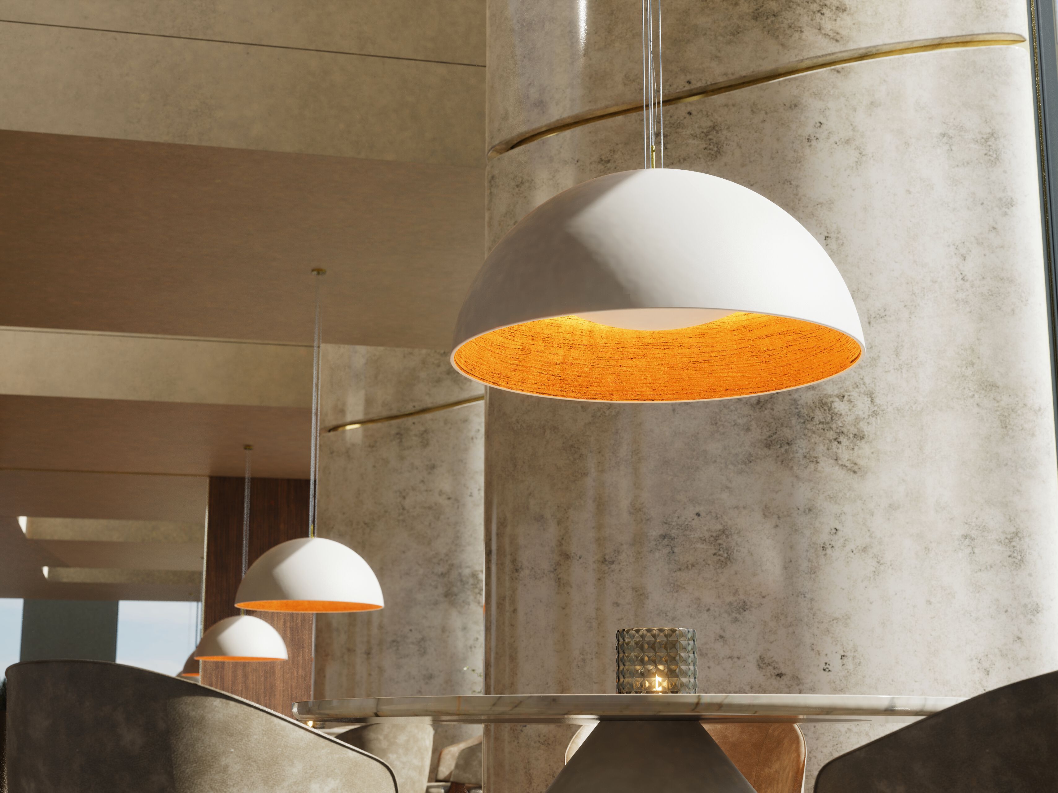 Светодиодный подвесной светильник из стекловолокна GANSK SPLENDOR ARCH-00094579 - Вид №3