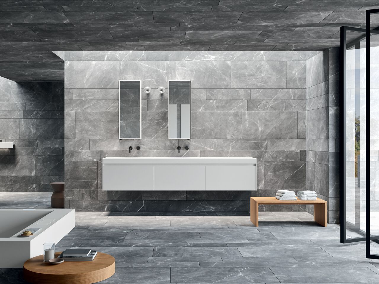 Шкаф для раковины Corian® со встроенной раковиной Rexa уникальный ARCH-00121064