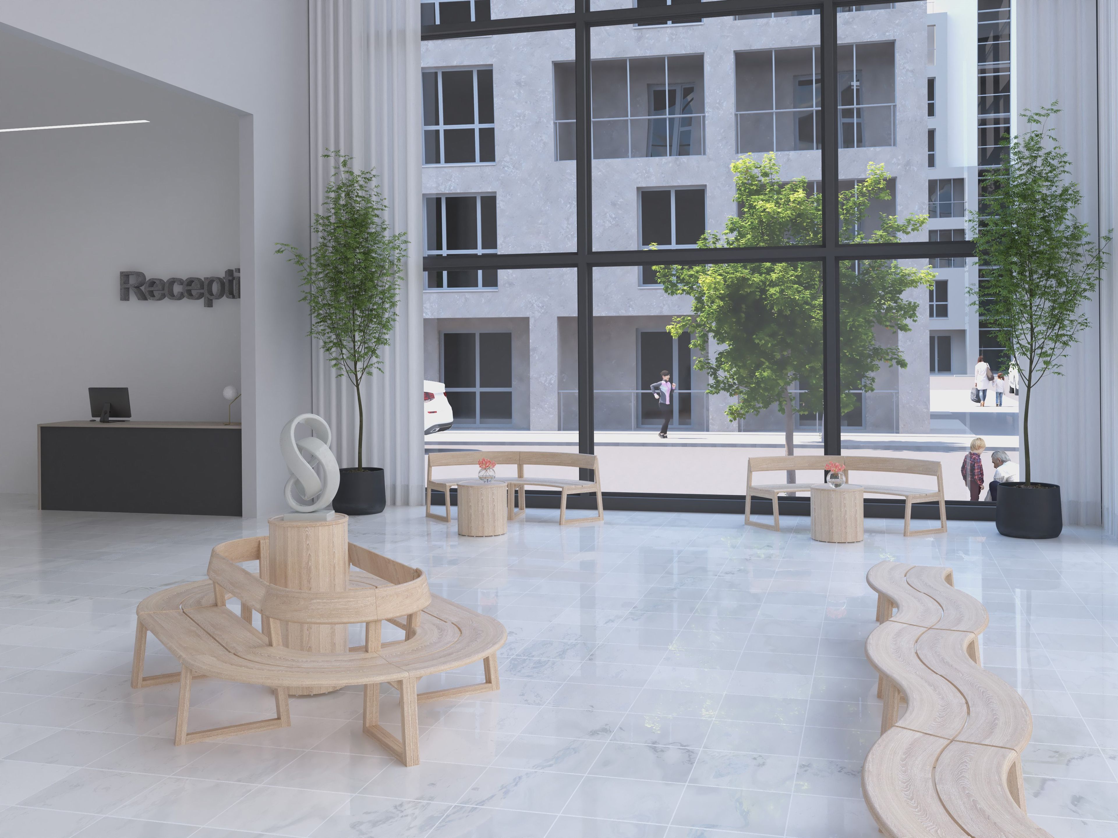 Модульная деревянная скамья без спинки Karl Andersson Meander ARCH-00026925 - Вид №3