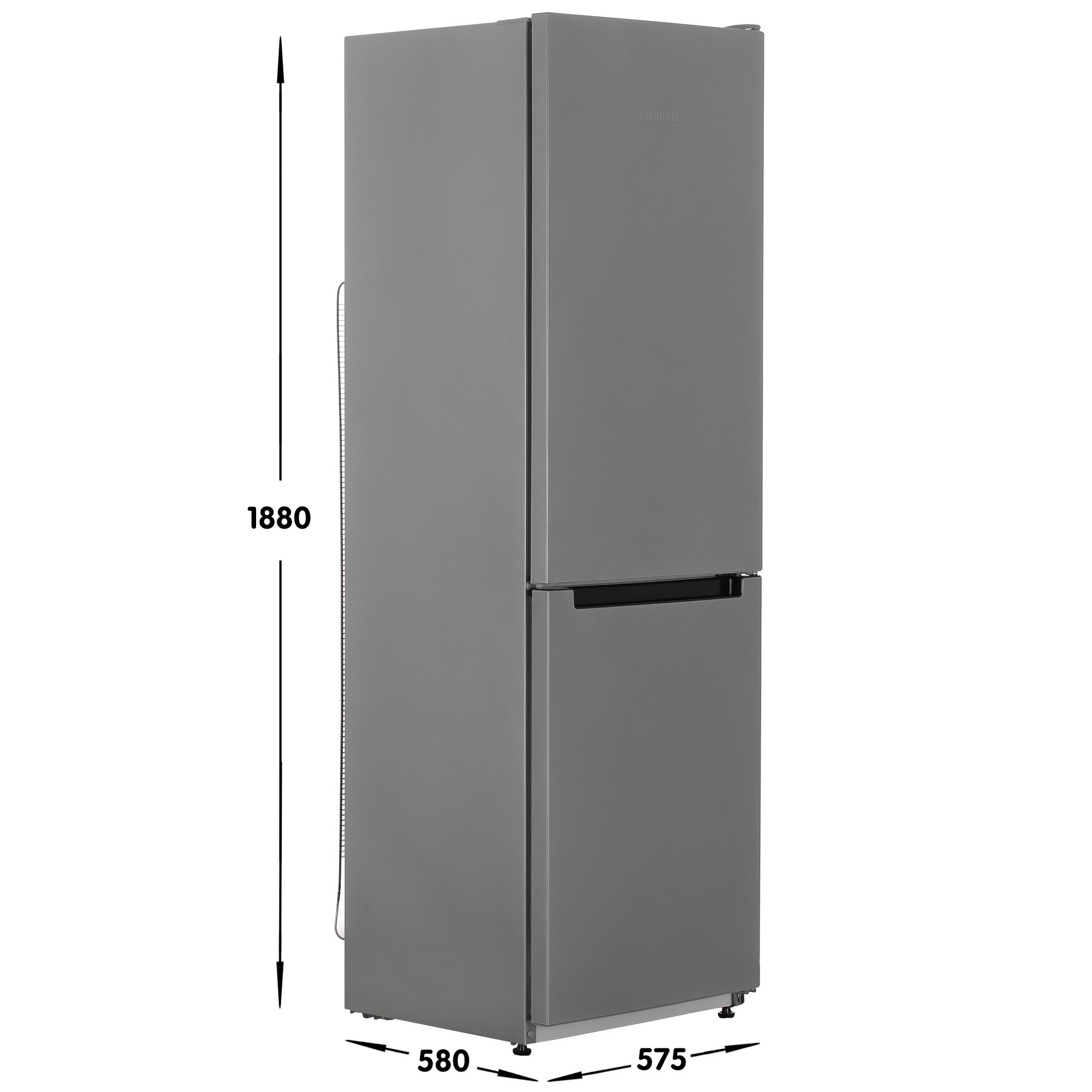 9056379 Холодильник с морозильником   Nordfrost NRB 162NF S серебристый STDN-0142426 - Вид №6