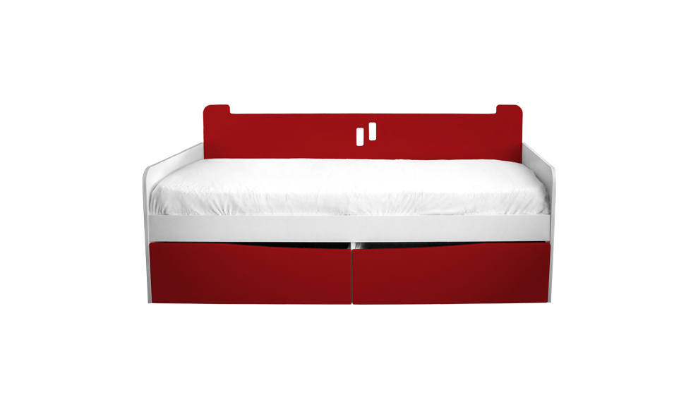 Подростковый диван-кровать с 2 ящиками "Зевака Рокки" МАНДАРИН ЧУДИКИ 178784 Бежевый;молочный Santreyd  - Вид №1