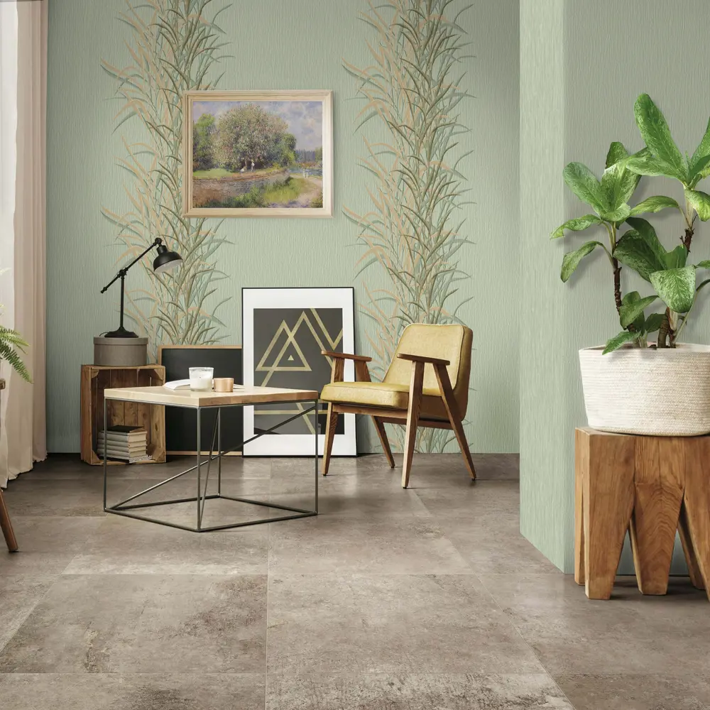 Обои флизелиновые Erismann Siena зелёные 1.06 м 6140-7 STLM-2007844 - Вид №2