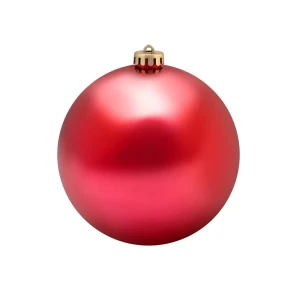 Елочный шар ø20 см пластик красный матовый