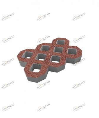 Тротуарные плиты "ГАЗОННАЯ РЕШЕТКА" - Б.1.ГР.8 (Гранит) Красный Santreyd sun-id-332527
