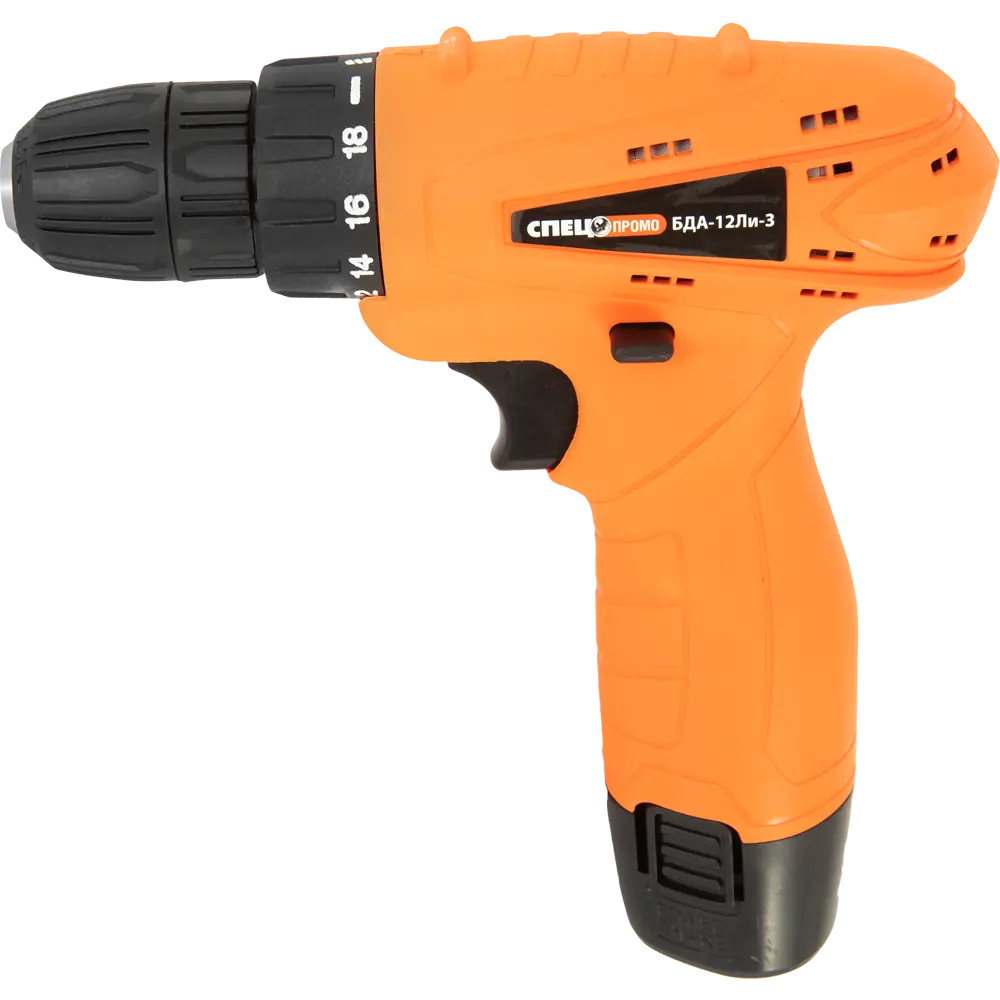 Дрель-шуруповерт аккумуляторная Спец БДА-12Ли-3, 12 В Li-Ion 2x1.3 Ач STLM-2115623 - Вид №2