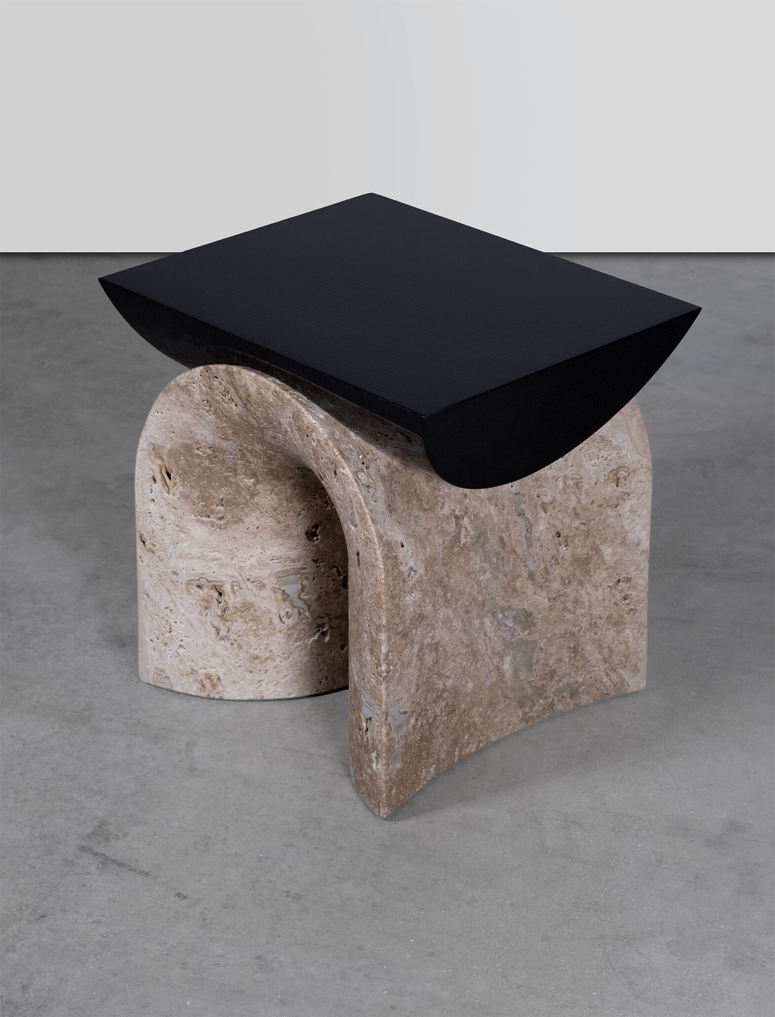 Табурет из травертина и дерева Movimento Gallery Federica Elmo ARCH-00036893 - Вид №1