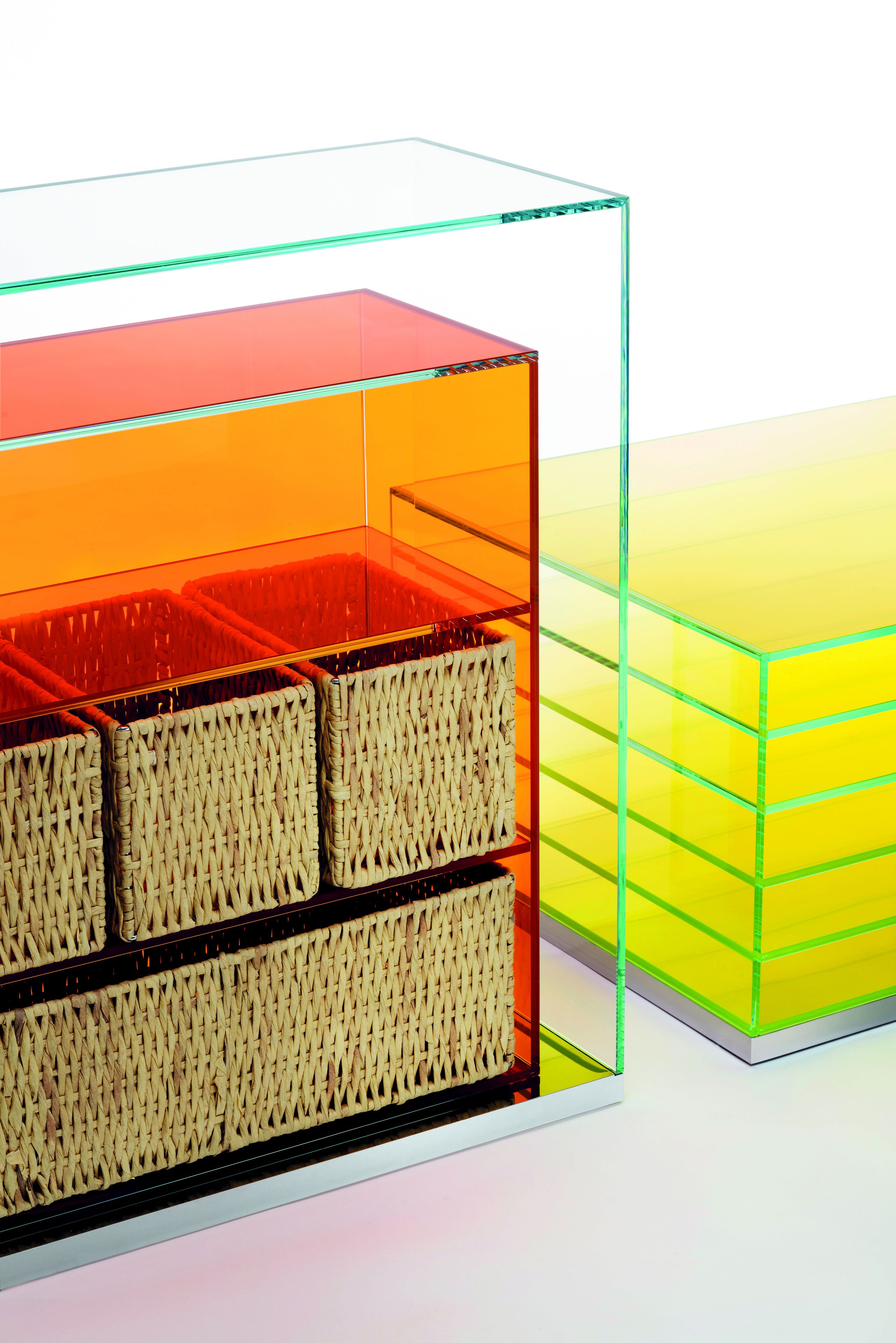 Отдельно стоящий книжный шкаф из хрусталя Glas Italia Boxinbox ARCH-00026944