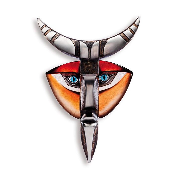 68048 Панно "Имир III", красное/оранжевое/голубое, 420/600 мм Maleras 