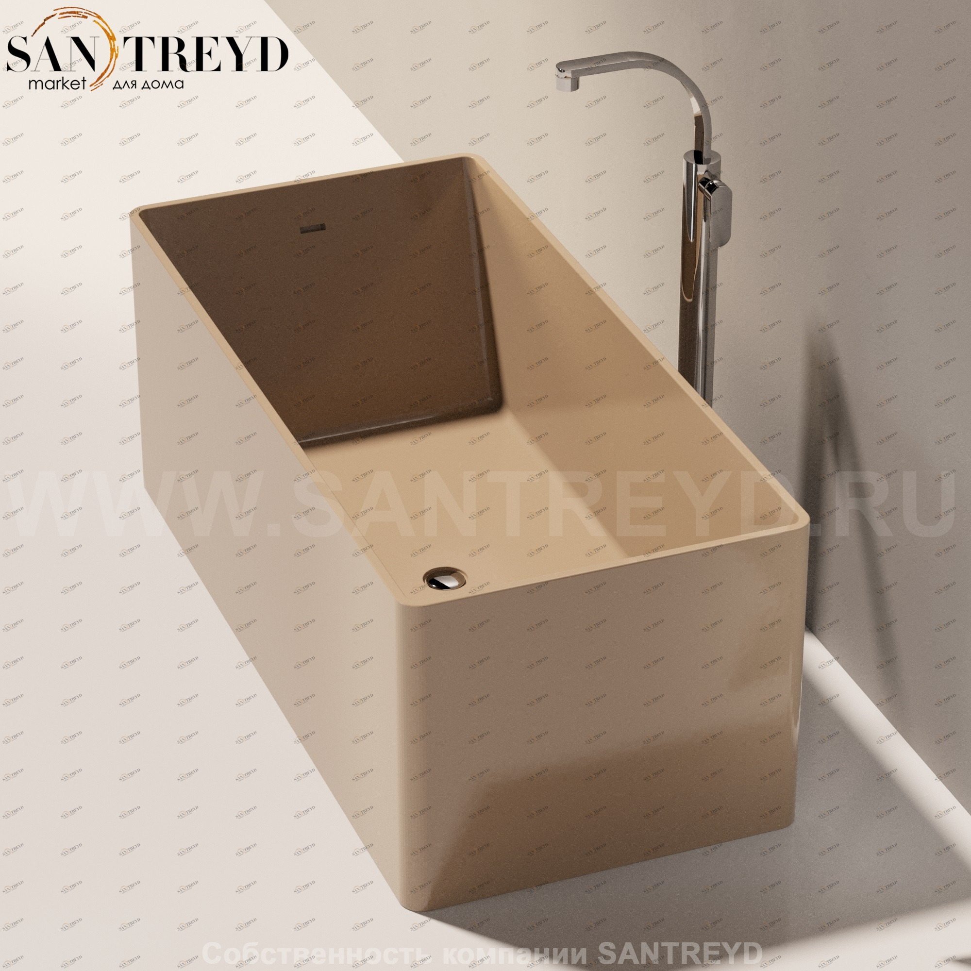 Flaminia WASH Ванна свободностоящая 150 см коричневая MW150.7503 Ceramica Flaminia MW1507503