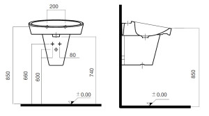 C104970WH Admire полупьедестал шт AM.PM