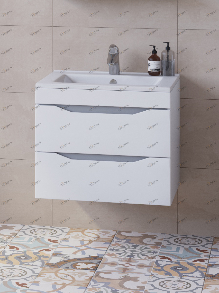 Тумба Minor 2-600 подвесная (под ум VGA)600⨉460⨉490 мм белый Santreyd sun-id-665388