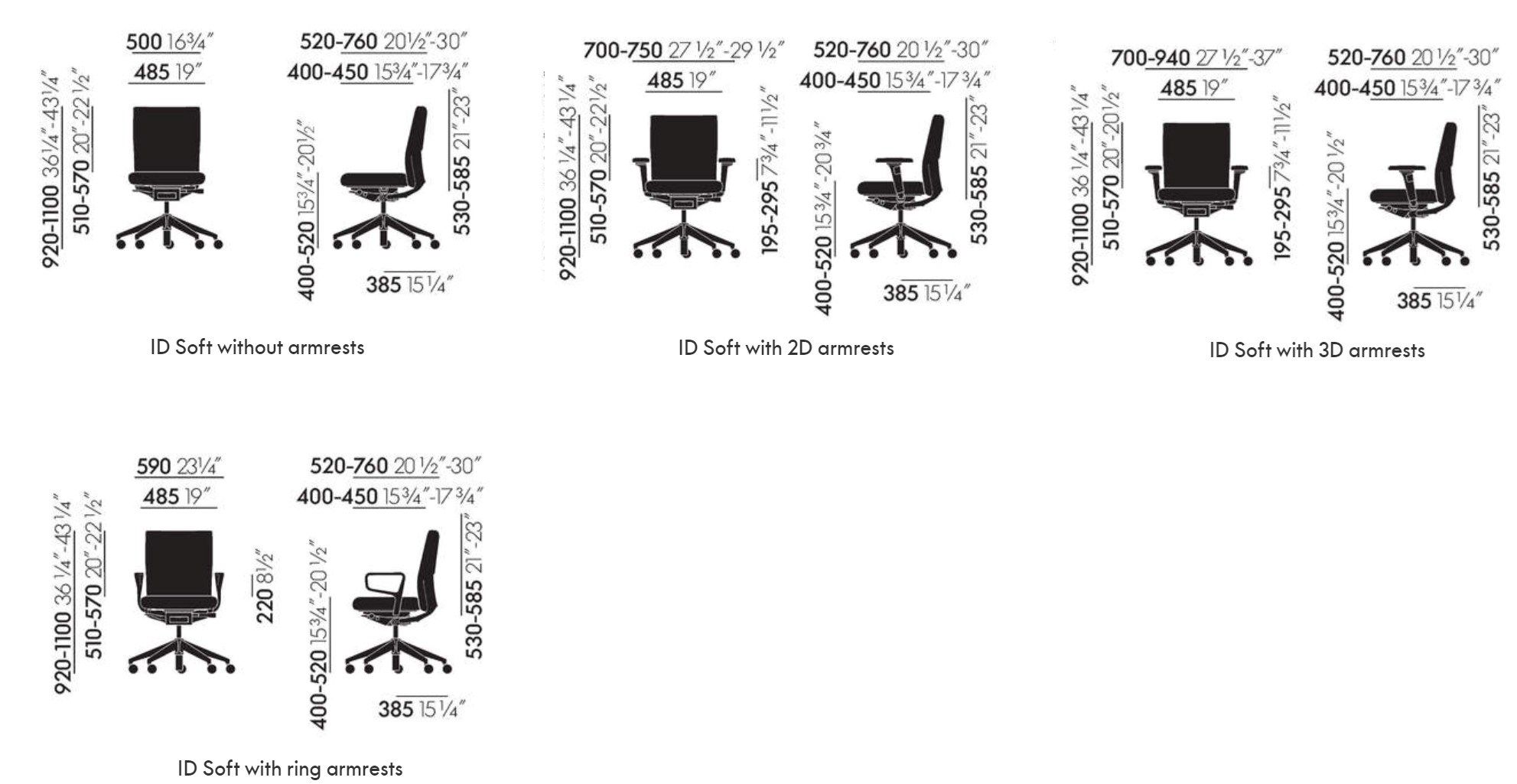 Тканевый поворотный операционный стул VITRA ID Chair Concept ARCH-00149841 - Вид №5