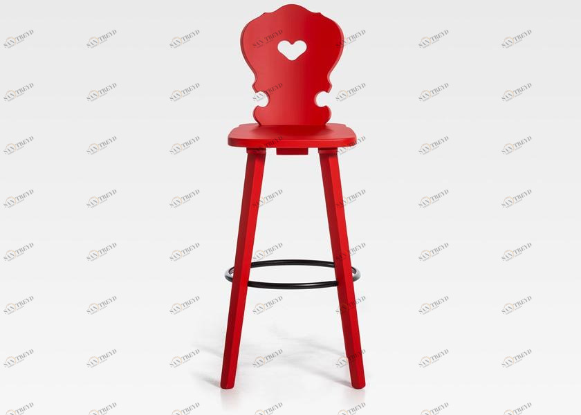 SIPA Барный стул из лакированной древесины с подставкой для ног Vienna sun-id-1454559