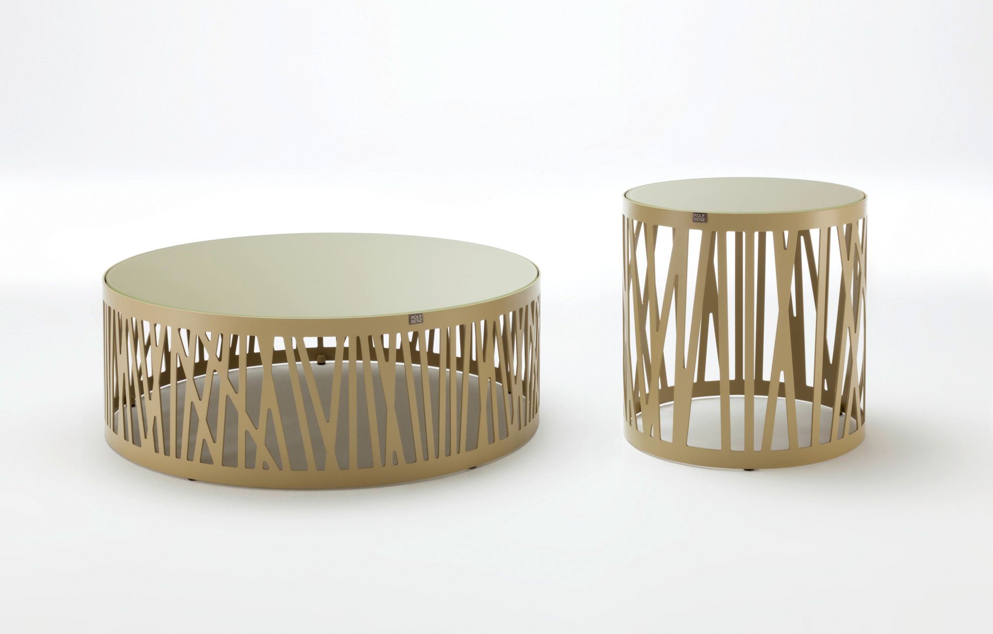 Круглый стол из стали и стекла Rolf Benz ROLF BENZ 8330 ARCH-00136934 - Вид №2