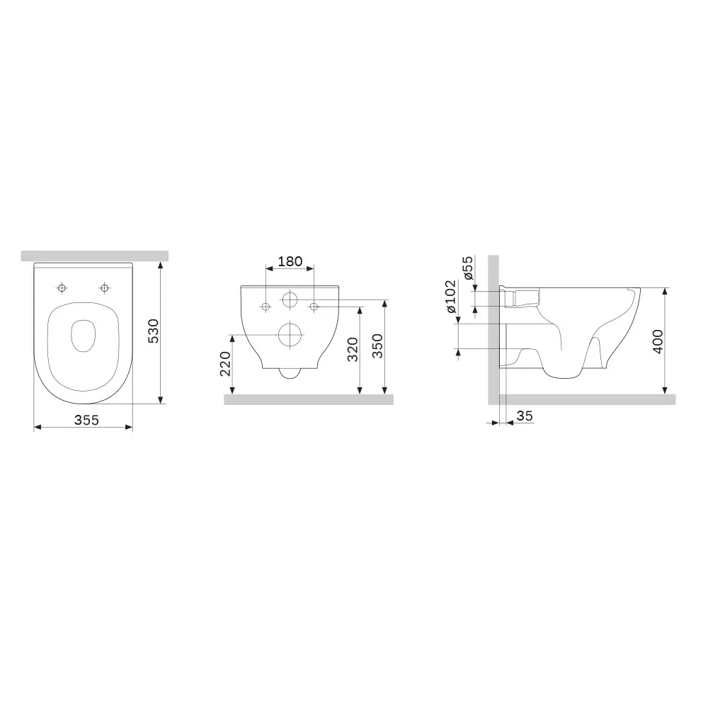 Унитаз подвесной AM.PM Like FlashClean C801701SC безободковый с сиденьем микролифт STLM-2168275 - Вид №11