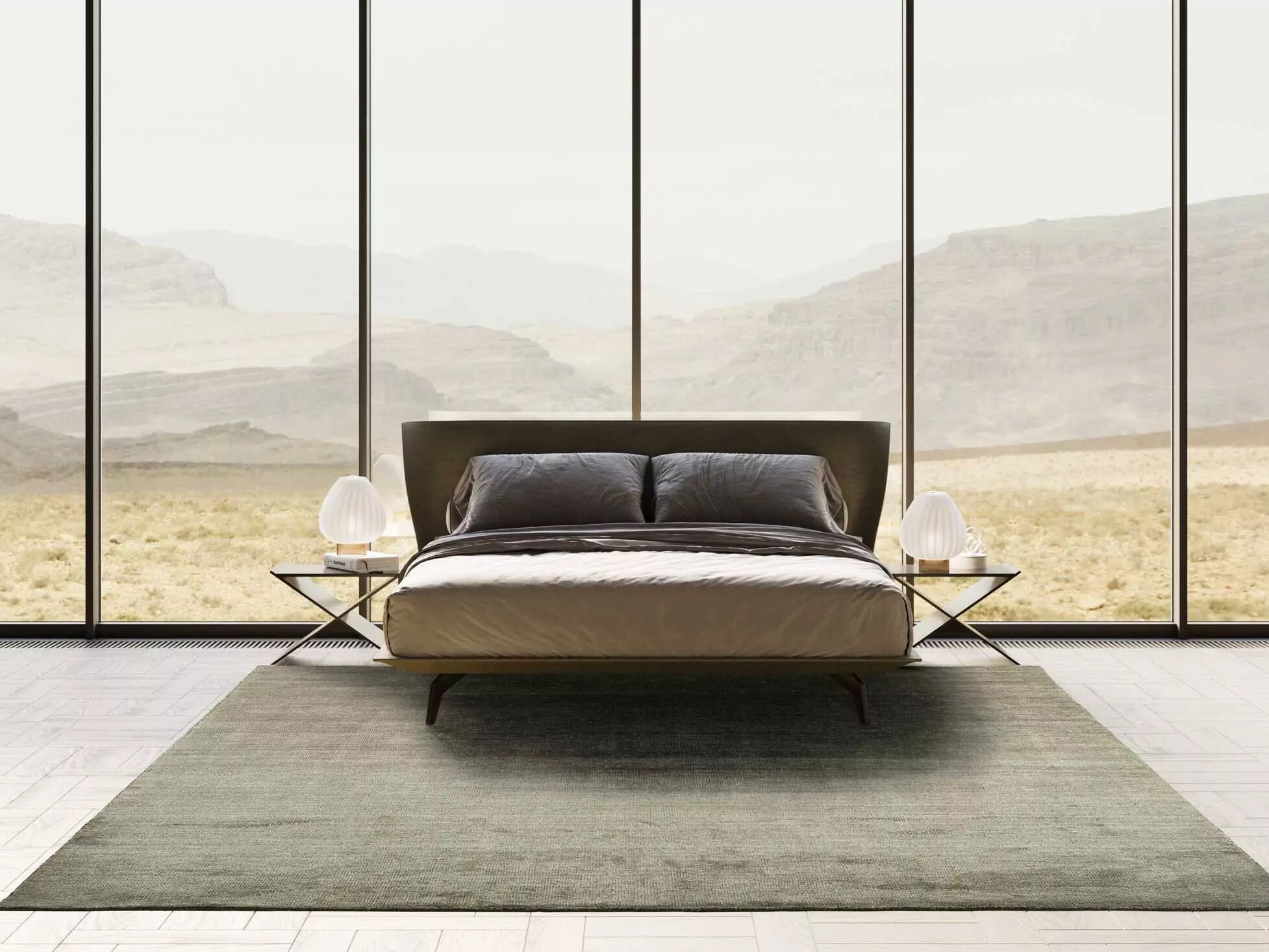 Изготовленный на заказ бамбуковый шелковый ковер ручной работы miinu LIVEGRID ARCH-00045123 - Вид №1