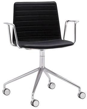 Andreu World 5-спицевый стул с подлокотниками на колесиках Flex high back So1644 - Вид №5