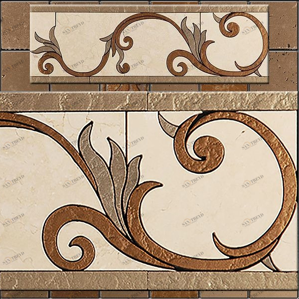 БОРДЮР ИЗ МРАМОРА RM-1 SKALINI FLORAL RM1