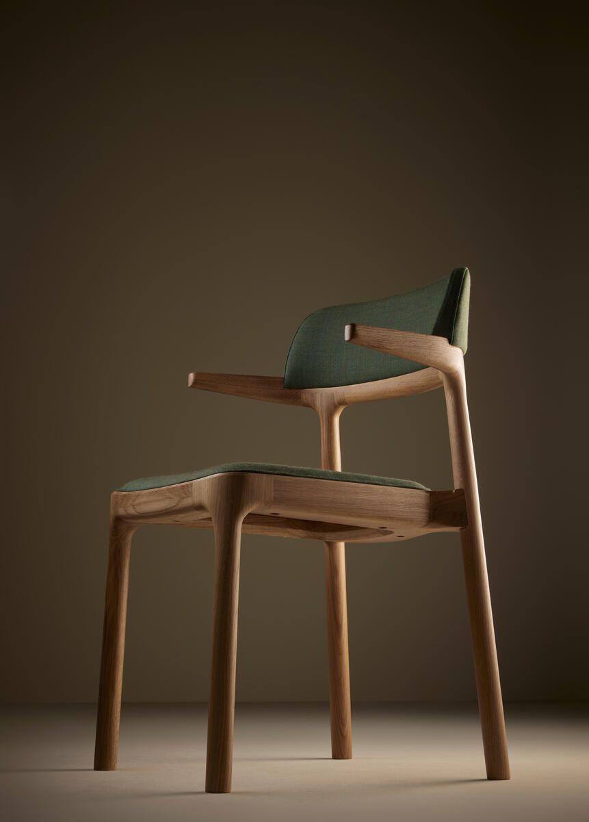 Деревянный штабелируемый стул с мягким сиденьем ALKI ORRIA ARCH-00091551 - Вид №16