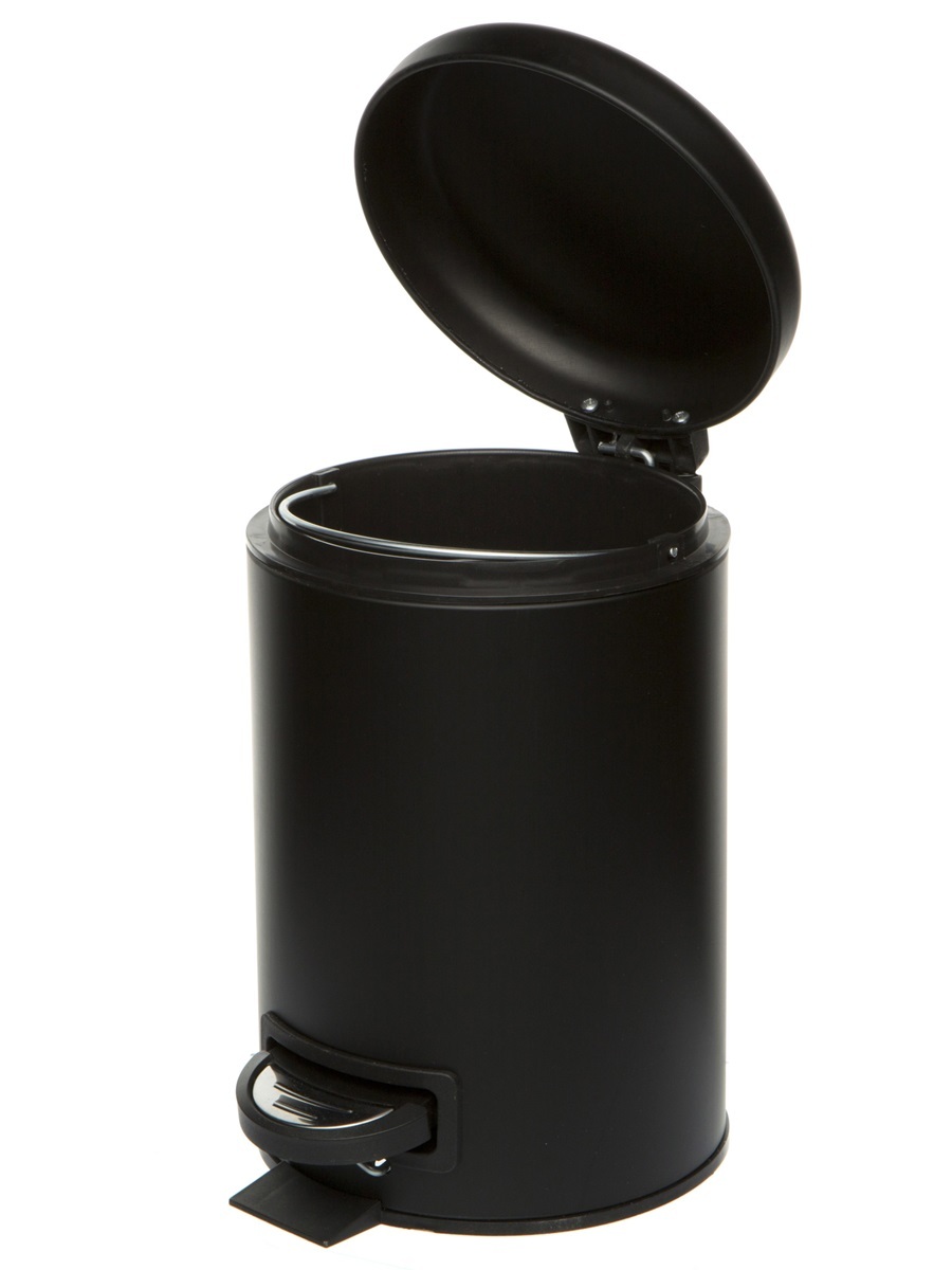 Вёдра с педалью и крышкой Pavo 3L Black NAVAKO 11534 - Вид №1