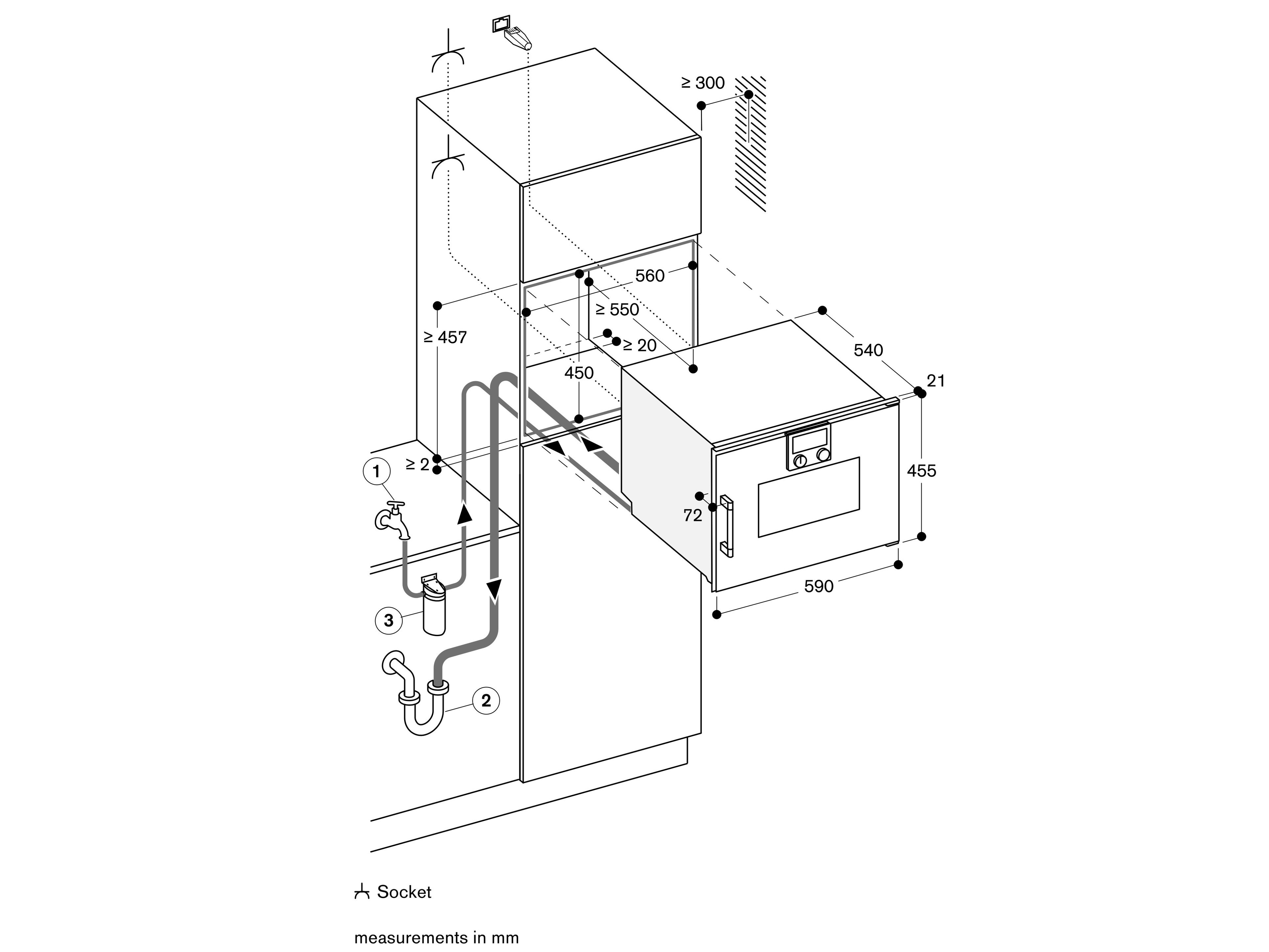 Встраиваемая комбинированная Паровая печь из нержавеющей стали GAGGENAU серия 200 ARCH-00030937 - Вид №2