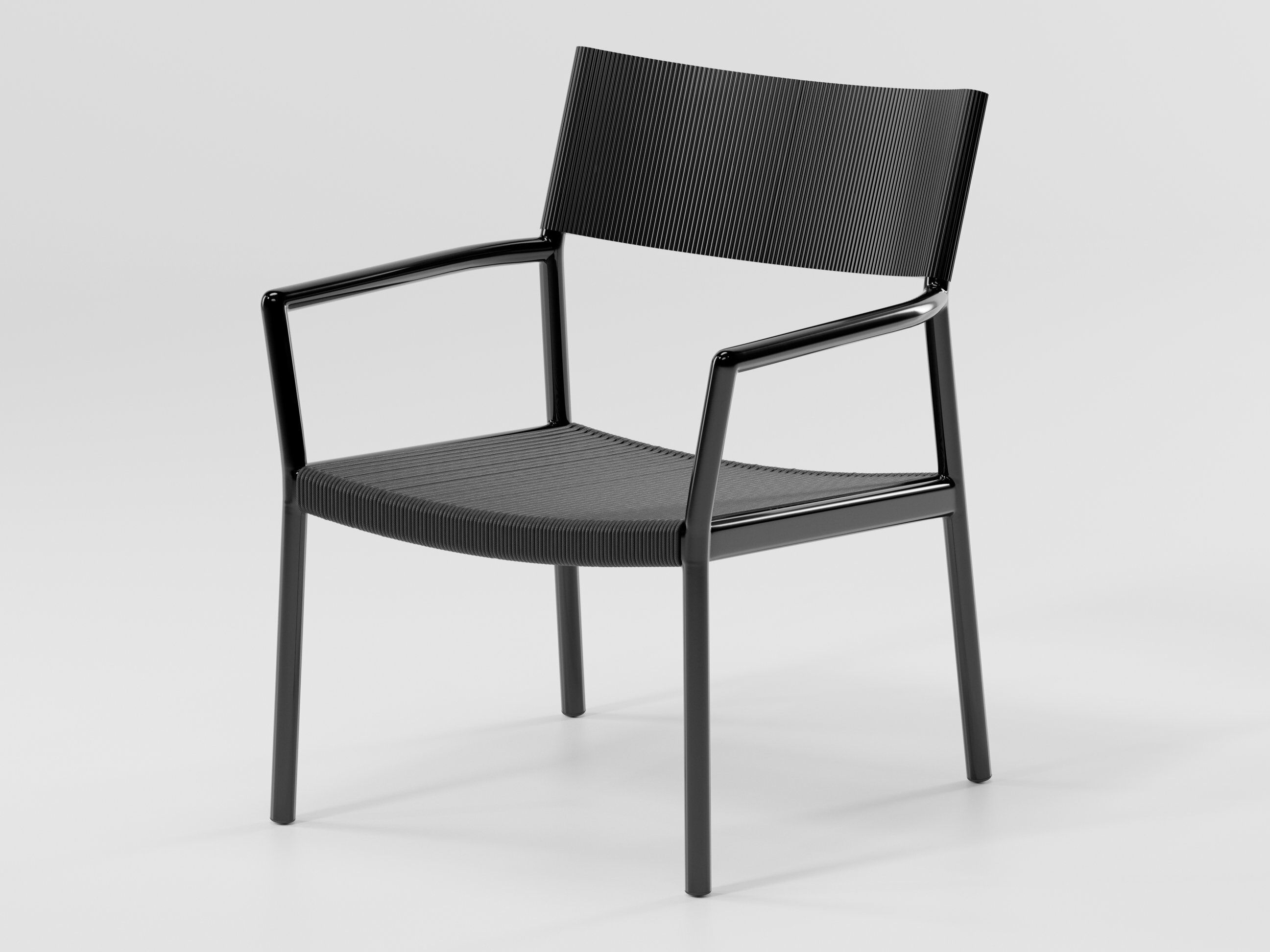 Алюминиевое кресло с подлокотниками и веревочным сиденьем Kettal Passage ARCH-00090446