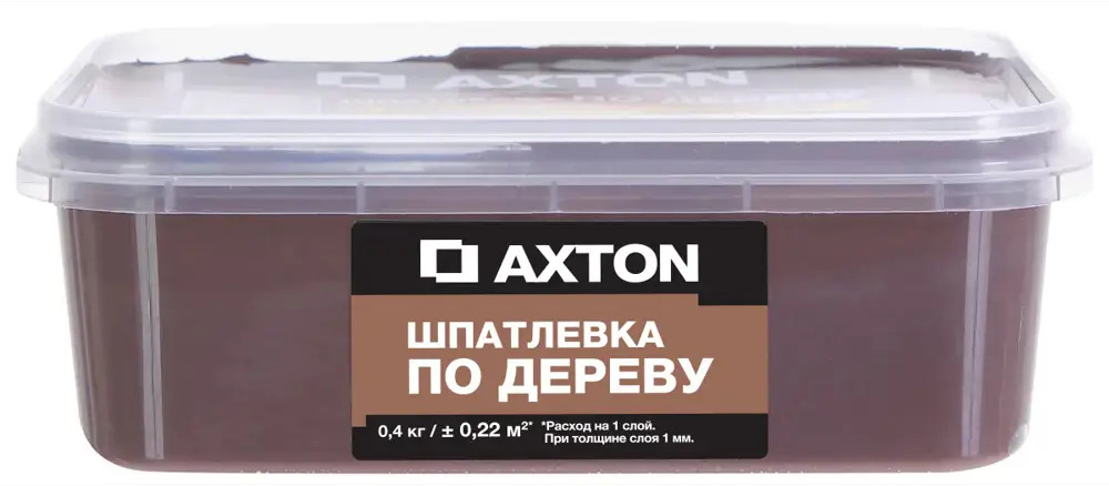Шпатлёвка Axton Эспрессо для дерева 0,4 кг - профессиональное выравнивание 81950906