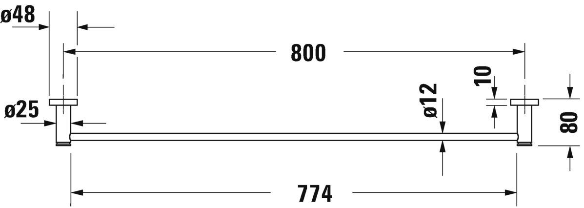 009923..00 D-Code Держатель для банного полотенца Хром Duravit - Вид №1