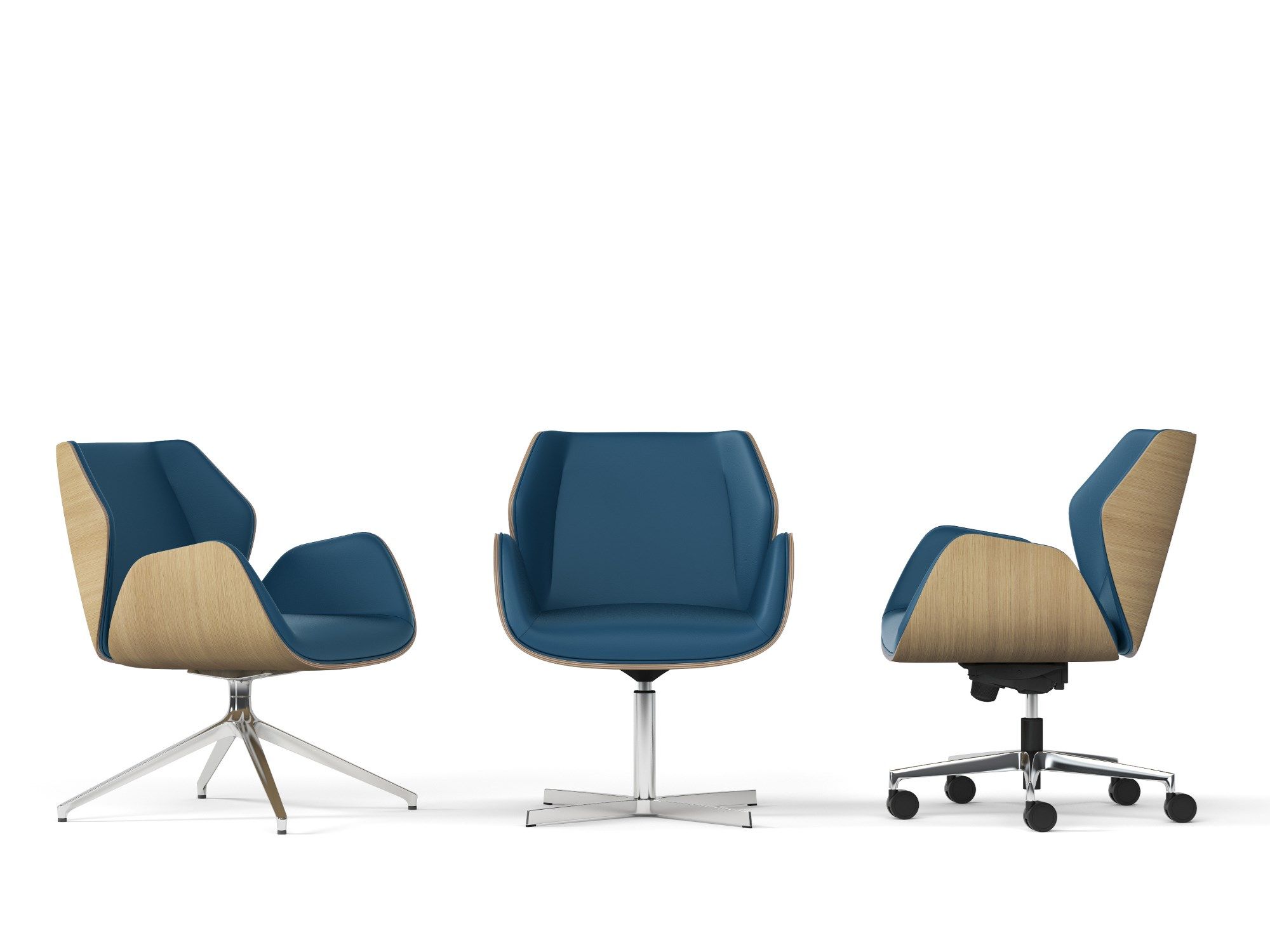 Офисное кресло руководителя с 5 спицевыми колесами SITLOSOPHY® Haiku Wood ARCH-00135081 - Вид №2