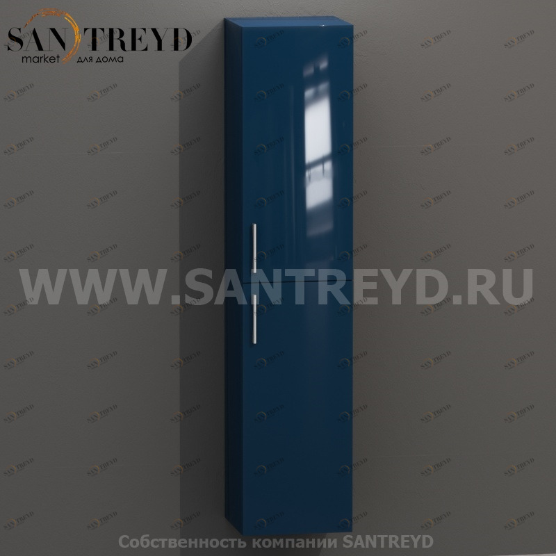 MDC026 Высокий шкаф с двумя створками 160 см синий Globo 4ALL Италия Ceramica Globo
