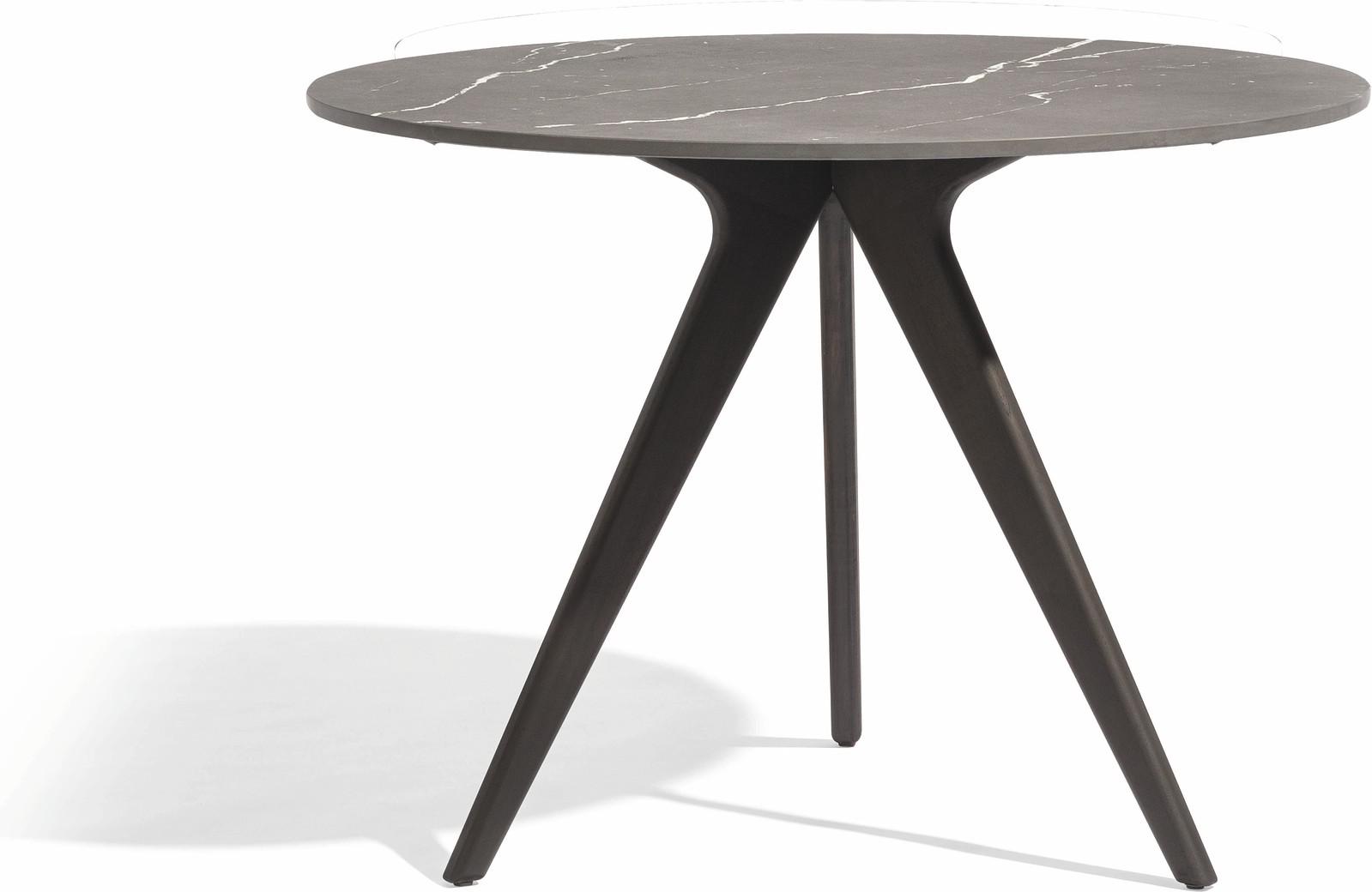 MNST983 Обеденный стол teak nero ⌀100см Manutti Torsa