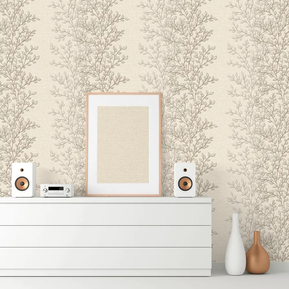 Обои флизелиновые Euro Décor Thea бежевые 1.06 м 7013-01 EURO DECOR STLM-2000956 - Вид №2