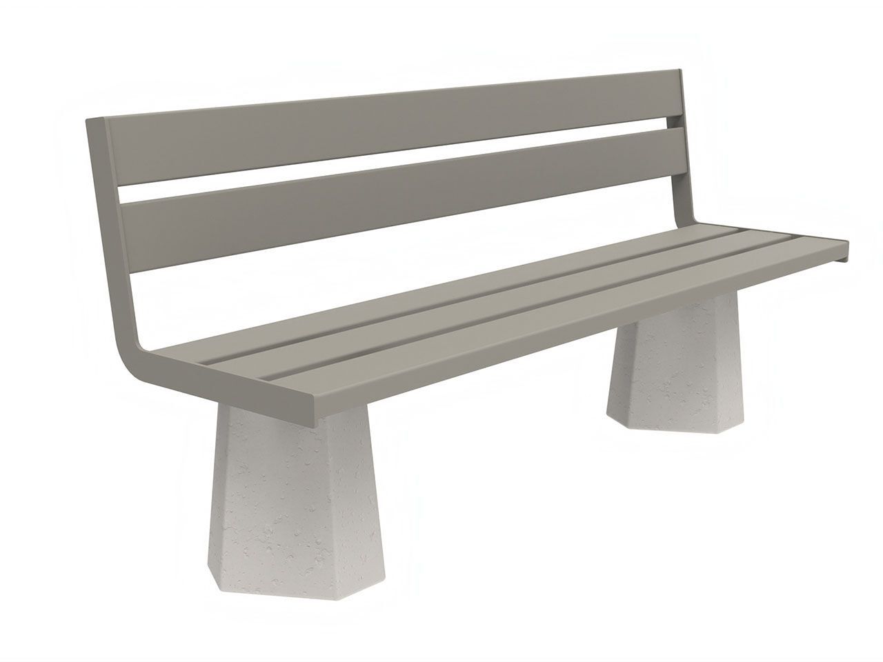 Металлическая и бетонная скамья со спинкой Lazzari Stone ARCH-00059094 - Вид №3