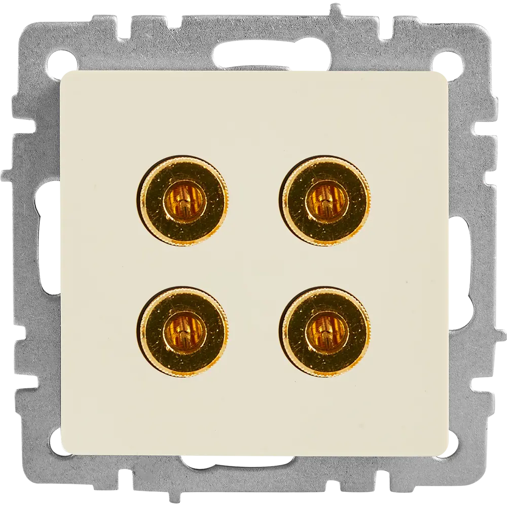 Аудиорозетка IEK Brite для скрытого монтажа в белом цвете 87761522 STLM-1109878