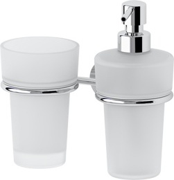 008 Держатель стакана и емкости для жидкого мыла (стекло) NОS FBS Nostalgy