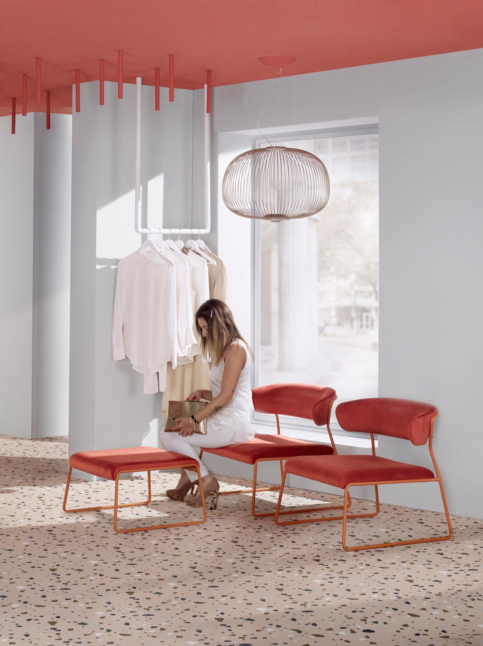 Кресло с салазками из ткани S-CAB Lisa ARCH-00149229 - Вид №7