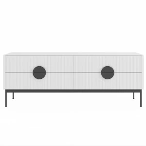 Тумба под телевизор белая с ящиками Alto BRAGIN DESIGN LIVING 00-3974636 Белый