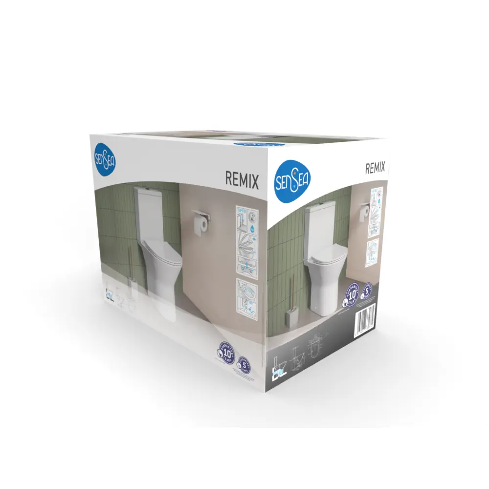 Унитаз-компакт Sensea Remix с двойным сливом и универсальным подключением 88266179 STLM-0077111 - Вид №14