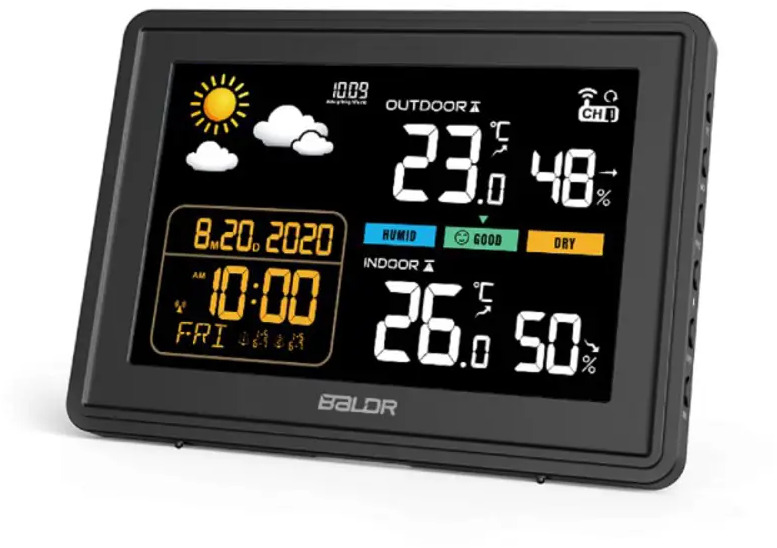 90840303 Метеостанция Baldr B0359WST2H2PR-black цвет черный STLM-0407654