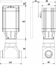 Danfoss ICMTS — электроприводные терморегулирующие клапаны ICMTS 20-A33 (D 25) Клапан моторный 027H1084  - Вид №5