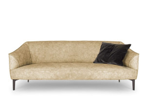 3-местный кожаный диван